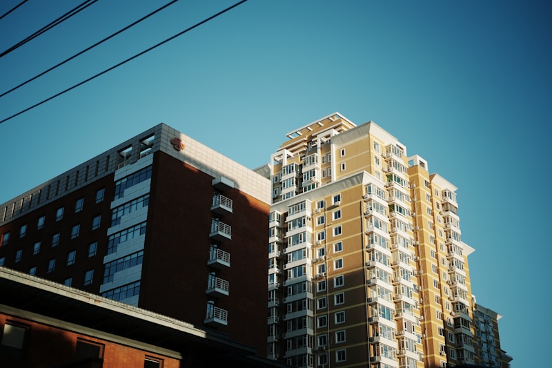 A modern multi-storey residential apartment building.